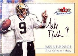 Jake Delhomme Autographed 2000 Fleer Card - Signed NFL Football Cards