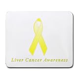 Liver Cancer Awareness Ribbon Mouse Pad