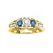 3 Diamond Bridal Engagement Ring with 1 ct. Blue Side Diamond in 14K Yellow Gold