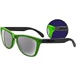 Oakley Blacklight Frogskins Men's Limited Collector Editions Lifestyle Sunglasses w/ Free B&F Heart Sticker Bundle - Green/Black/Grey