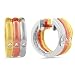 10K TriColor Gold Accented Diamond Earrings