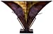 Cressida Glassware Signature Dark Red and Gold SeriesAbstract Triangle 17-Inch by 11-Inch Fused-Glass Vase with Metal Stand