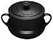 Le Creuset Stoneware Large Soup Pot, Satin Black (Matt Black Finish), 4 Litre