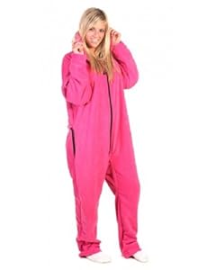 Forever Lazy Soft Fleece Lightweight Onesie Adult Lounge Wear - Pink XS/S