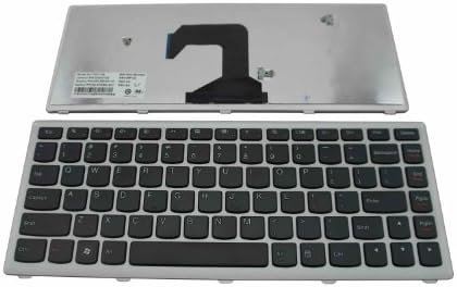 New US Black Laptop Keyboard for IBM LENOVO IdeaPad U410 25-203730 Black US keyboard with silver Frame