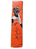 AJ Green Autographed Custom Cincinnati Bengals Photo Football End Zone Pylon, Proof Photo of A.J. Signing for Us.