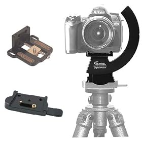Custom Brackets Digital PRO SV Kit, Studio Version Rotating Camera Bracket for Digital & 35mm Film Cameras, with CMP Plate & QR Tripod QR Receiver