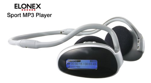 Elonex 1601r Sport Headphones with Built-In 1gb MP3 Player. Folding / Wraparound style