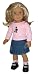 Pink Poodle Top, Denim Skirt, and Poodle Socks. Fits 18" Dolls Like American Girl Doll.