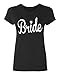 P&B Wedding Bride (White Text) Women's T-Shirt, M, Black