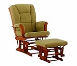 Stork Craft Tuscany Glider and Ottoman, Oak/Sage