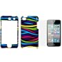 GTMax Color Zebra Snap on Plastic Protector Cover Case + Clear LCD Screen Protector For Apple iPod Touch 4th Generation