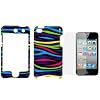 GTMax Color Zebra Snap on Plastic Protector Cover Case + Clear LCD Screen Protector For Apple iPod Touch 4th Generation
