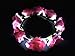 Pink Rose Flower Crown with LED Lights