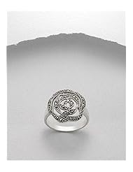 Rose Marcasite Ring In 92.5 Sterling Silver