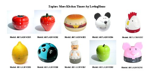 (Price/10 Pieces)Lovinghome™ Assorted Designs of 60-Minute Kitchen Timers, Mechanical Timers