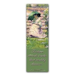 Woman Reading in a Garden - Bookmark