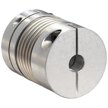 Lovejoy Bellows Coupling, BWC Series Clamp Style, Aluminum Hubs with Stainless Steel Bellows, Complete Coupling