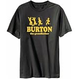 Burton The Grandfather Last Names Mens T-Shirt (Dark Silver, Sizes X-Small - XXX-Large)