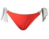 Hurley Roadster Cherry-Red Sidetie Bikini Bottom (Small)