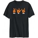 T-Shirt Mens Black " PEACE Love Burma - Hand SIgns " Countries