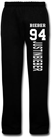HYAQI Men's Justin Bieber 94 Number Workout Pants Black XL