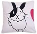 【Animal Cushion】ラビット　クッションカバー　ホワイト