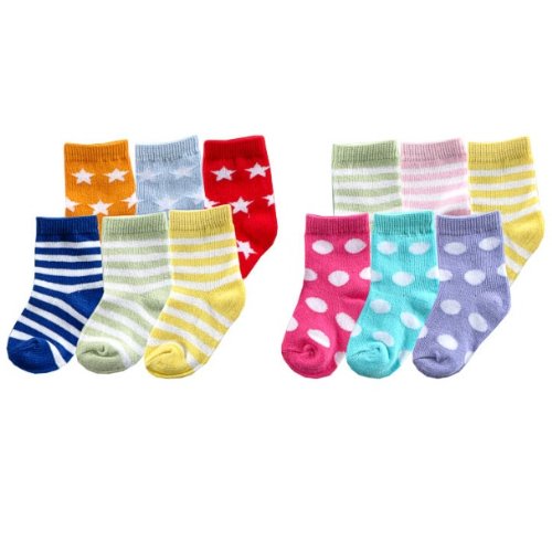 6pk Fun Stripe Combo Socks