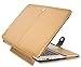 MOSISO PU Leather Case Only Compatible MacBook Air 13 Inch A1466 / A1369, Premium Quality Book Folio Protective Stand Cover Sleeve, Gold