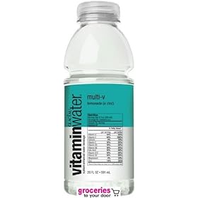 Glaceau VitaminWater Nutrient Enhanced Water Beverage, Multi-V (Lemonade), Vitamin A to Zinc, 20 oz (Pack of 24)