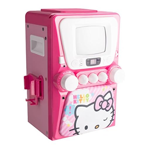 Hello Kitty 68109 CD Karaoke System with Screen, Pink/White Epic Kids