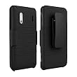 Hard Shell Case with Holster Combo for HTC Hero S ADR6285 (US Cellular) - Black - Bulk Packaging
