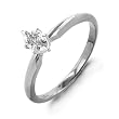 10k White or Yellow Gold Marquise Solitaire Diamond Ring (.05 ct, J-K Color, I2-I3 Clarity)