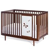 Muu Ray Crib - Hazelnut with White Panel