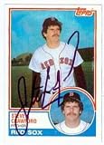 Steve Crawford Autographed/Hand Signed baseball card (Boston Red Sox) 1983 Topps #419