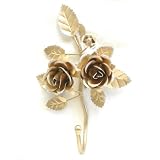 Old Vintage Style Shabby Metal Rose Wall Hanging ~Jewelry ~ Robe ~ Bath ~ Wall Hooks ~ RH15 by Knobs & More Home D�cor