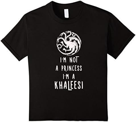 Kids I'm Not A Princess I'm A Kha-leesi Dragon T-Shirt 4 Black