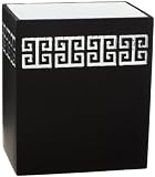 Popular Bath Greek Key Black/White Waste Basket