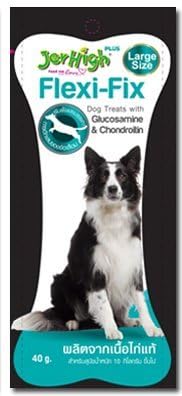 JerHigh Flexi-Fix with Glucosamine and Chondroitin for Heathy Joint Dog Snack Great Taste for Great Happiness 40g.