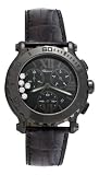 Chopard Women's 288499-3007 L Happy Sport Chronograph Leather Black Dial Watch