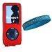 Leather Case for Apple iPod Nano Nano-Chromatic 4th Generation 8gb 16gb (Nano Chromatic Not Included) + Wisdom*Courage Wristband + Ipod Nano Screen Protector Kit, Froza Red