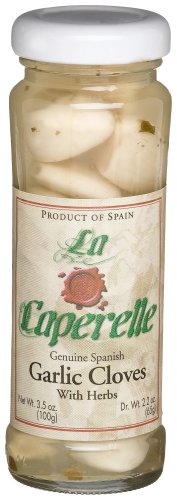 La Caperelle Spanixh Garlic Cloves with Herbs, 3.5-Ounce Jars (Pack of 12) by Caperelle