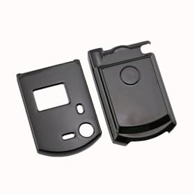 Eforcity BLACK CRYSTAL CLEAR HARD CASE for PANTECH C300 C3 C3B