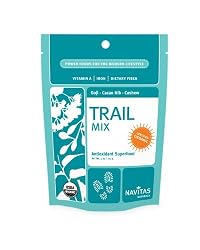 Navitas Naturals Trail Power Organic Antioxidant Superfood,Goji, Cacao Nibs And Cashews Trail Mix, 8-Ounce Bag (Pack of 2)