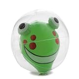 Wasserball/ Strandball mit Frosch im Innern - gr&uuml;n - Durchmesser ca - 23 cm - Badespa&szlig;