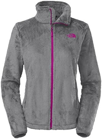 Women's The North Face Osito 2 Jacket Mid Grey/Luminous Pink Size XX-Large