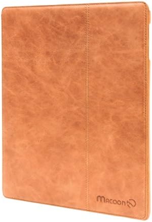 MACOON iPad 4, 3 & 2 'Smart Traveler' leather case is made of 100% cowhide genuine leather case shell sleeve, color: Havana Brown