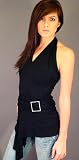 Allen B Schwartz - ABS Allen B Schwartz Black Halter Tunic Length Top