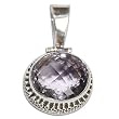 Pendant for Necklace Silver Amethyst Jewelry 1 inch