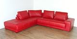 Designer Pasadena Italian Leather Corner Sofa Chaise Suite